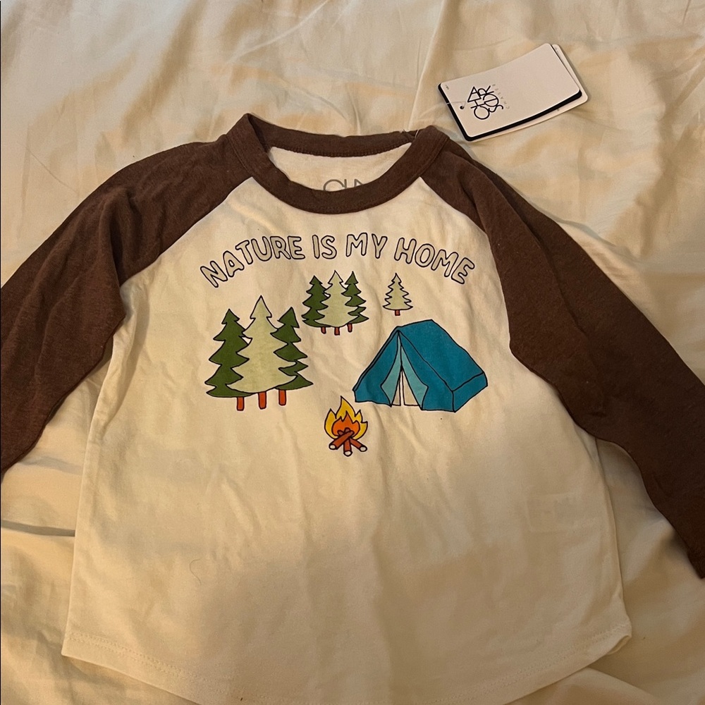 Chaser White and Brown Nature Long Sleeve Tee